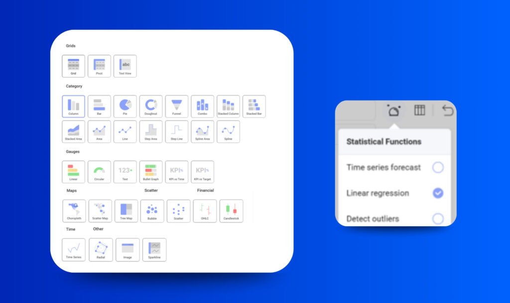 New chart types and statistical filtering options available with Insights 2.0